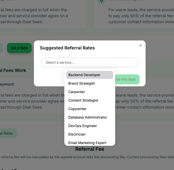 DealSeed Referral Management